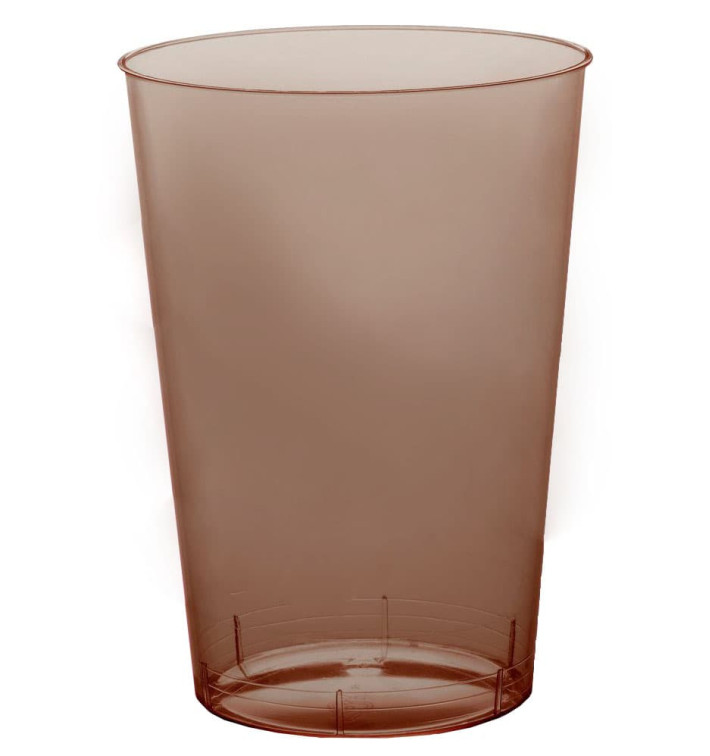 Plastic Cup PS "Moon" Brown Clear 230ml (50 Units) Plastic Cup PS "Moon" Brown Clear 230ml (50 Units)