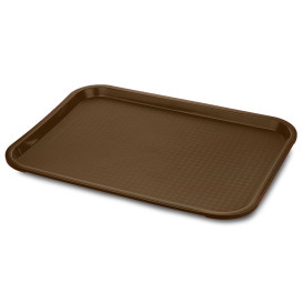 Plastic Tray Fast Food Chocolate 30,4x41,4cm (1 Unit) 