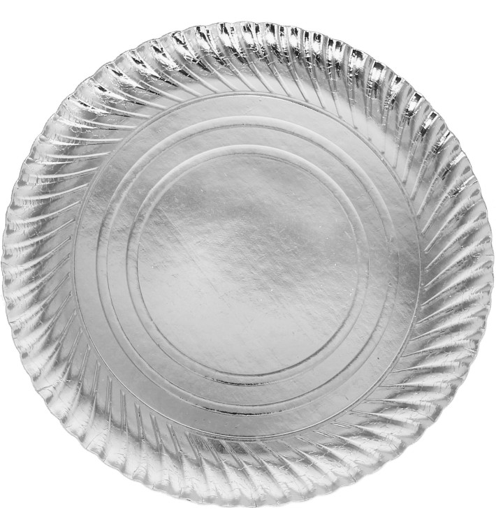 Paper Plate Round Shape Silver 30cm (400 Units) Paper Plate Round Shape Silver 30cm (400 Units)