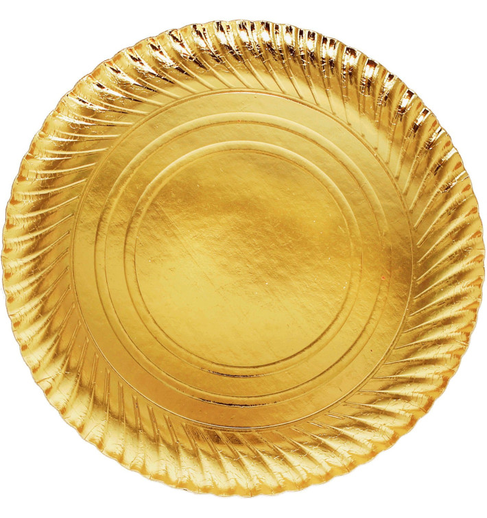 Paper Plate Round Shape Gold 30cm (400 Units) Paper Plate Round Shape Gold 30cm (400 Units)