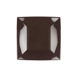 Plastic Plate Flat Brown "Nice" PP 18 cm (25 Units) 
