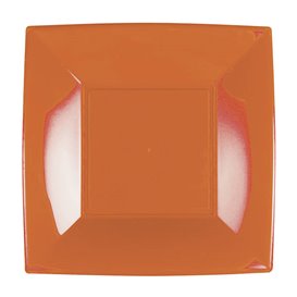 Plastic Plate Flat Orange "Nice" PP 18 cm (300 Units)