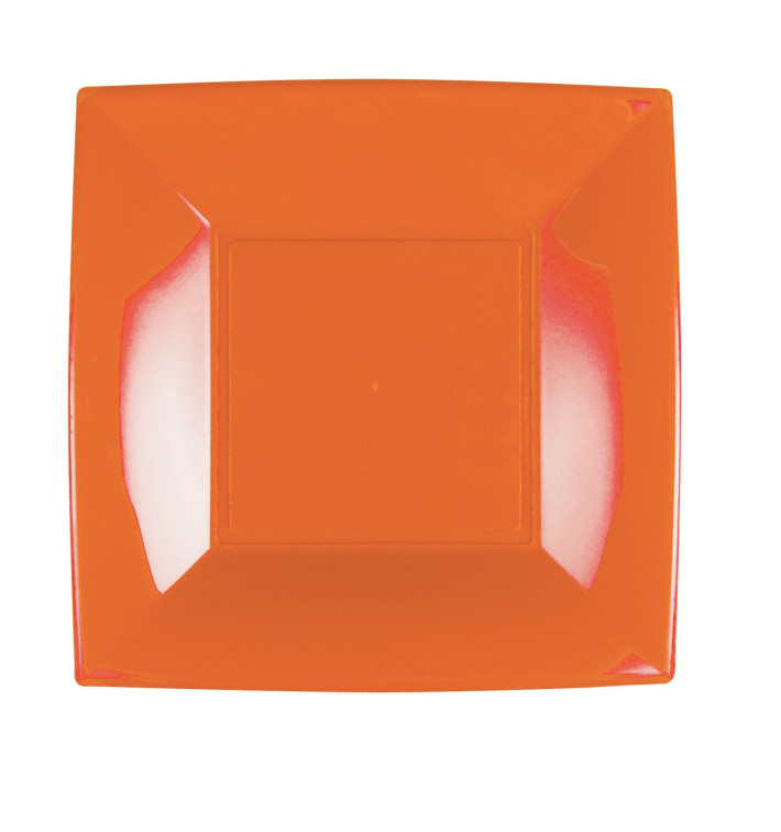 Plastic Plate Flat Orange "Nice" PP 23 cm (25 Units) Plastic Plate Flat Orange "Nice" PP 23 cm (25 Units)