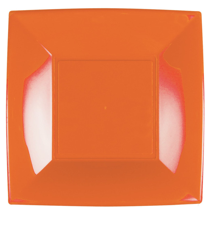 Plastic Plate Flat Orange "Nice" PP 29 cm (12 Units) Plastic Plate Flat Orange "Nice" PP 29 cm (12 Units)