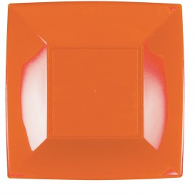 Plastic Plate Flat Orange "Nice" PP 29 cm (144 Units)