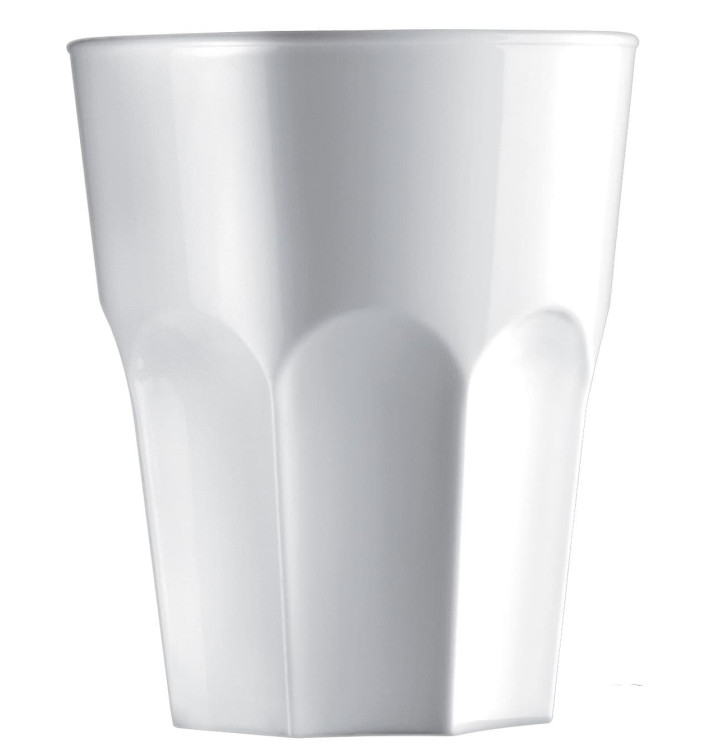 Plastic Glass SAN Reusable "Rox" White 300ml (8 Units) 