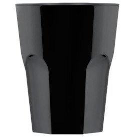 Plastic Glass SAN Reusable "Rox" Black 300ml (8 Units) 