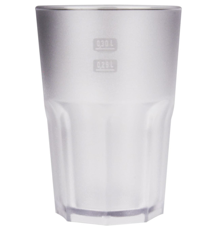 Plastic Glass SAN Reusable "Frost" Clear 400 ml (5 Units) 