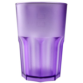 Plastic Glass SAN Reusable "Frost" Lilac 400 ml (5 Units) 