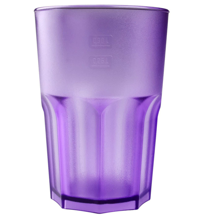 Plastic Glass SAN Reusable "Frost" Lilac 400 ml (5 Units) Plastic Glass SAN Reusable "Frost" Lilac 400 ml (5 Units)