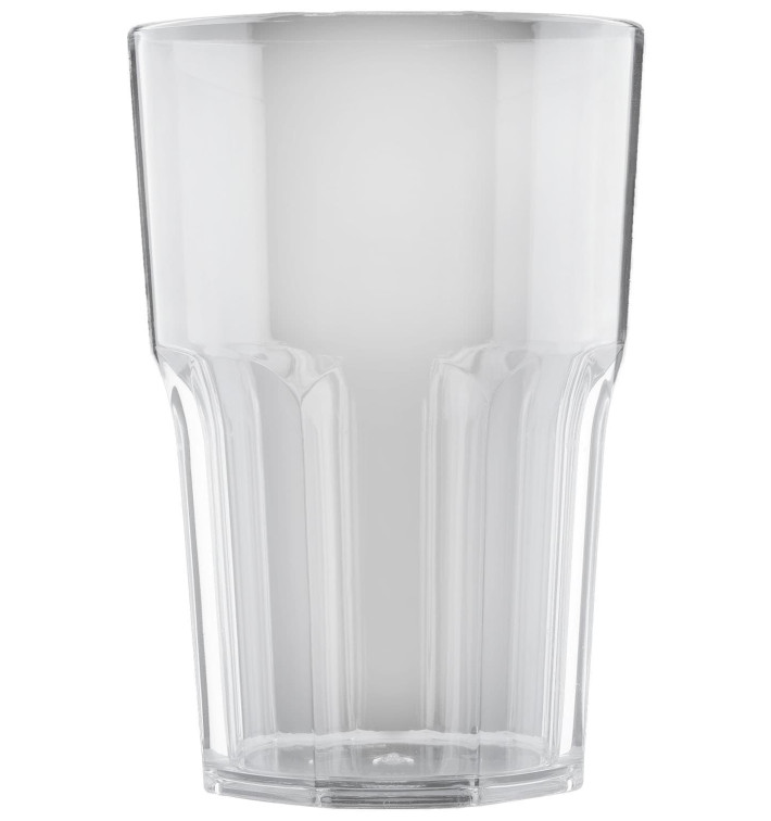 Plastic Glass SAN Reusable "Granity" Clear 400 ml (75 Units)