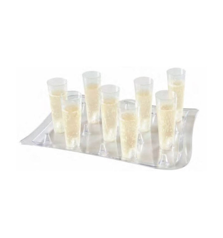Plastic Holder Tray for Flute Clear 37x26cm (40 Units) Plastic Holder Tray for Flute Clear 37x26cm (40 Units)