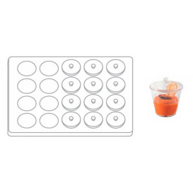 Plastic Tray PS + 20 Bowl Kit with Lid Round Shape (1 Unit)