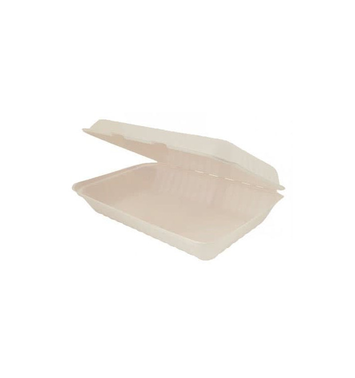 Sugarcane Hinged Container "Natural" 33,5x23x7,5cm (150 Units) Sugarcane Hinged Container "Natural" 33,5x23x7,5cm (150 Units)