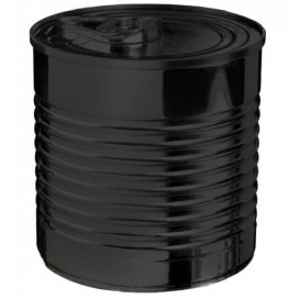 Tasting Plastic Tin Can PS Black 110ml Ø6x5,7cm (25 Units) 