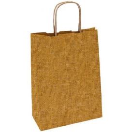 Paper Bag with Handles Kraft 80g 26+14x32cm (250 Units)