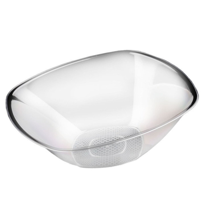 Plastic Bowl PS Crystal Hard "Square" 3000ml Ø27,7cm (3 Units) Plastic Bowl PS Crystal Hard "Square" 3000ml Ø27,7cm (3 Units)