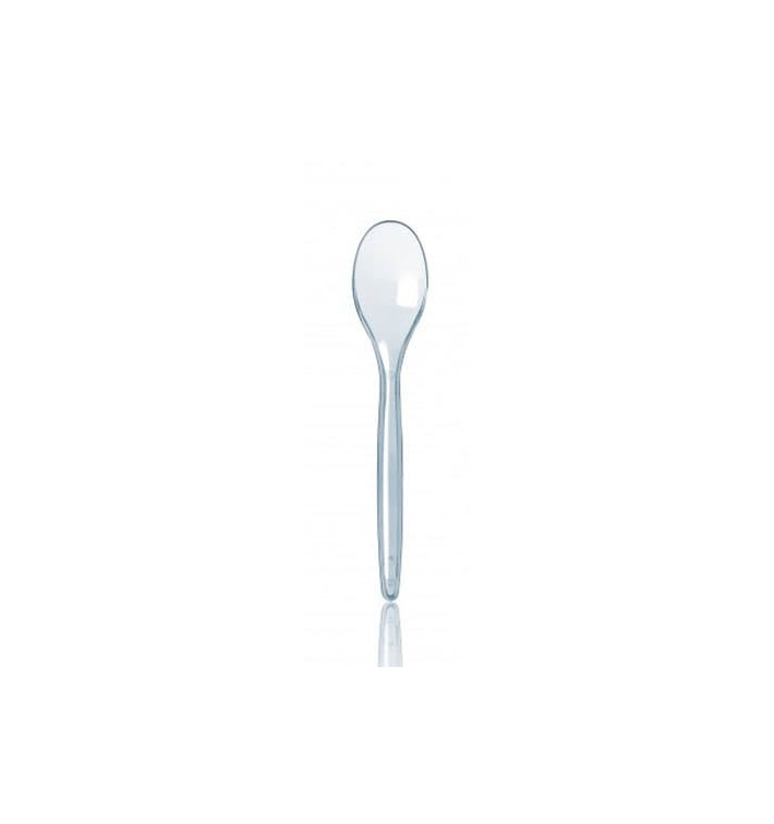 Plastic Teaspoon PS "Luxury" Clear 12,3cm (100 Units) Plastic Teaspoon PS "Luxury" Clear 12,3cm (100 Units)