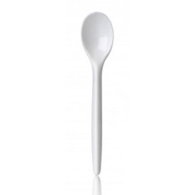 Plastic Teaspoon PS "Luxury" White 12,3cm (2000 Units)