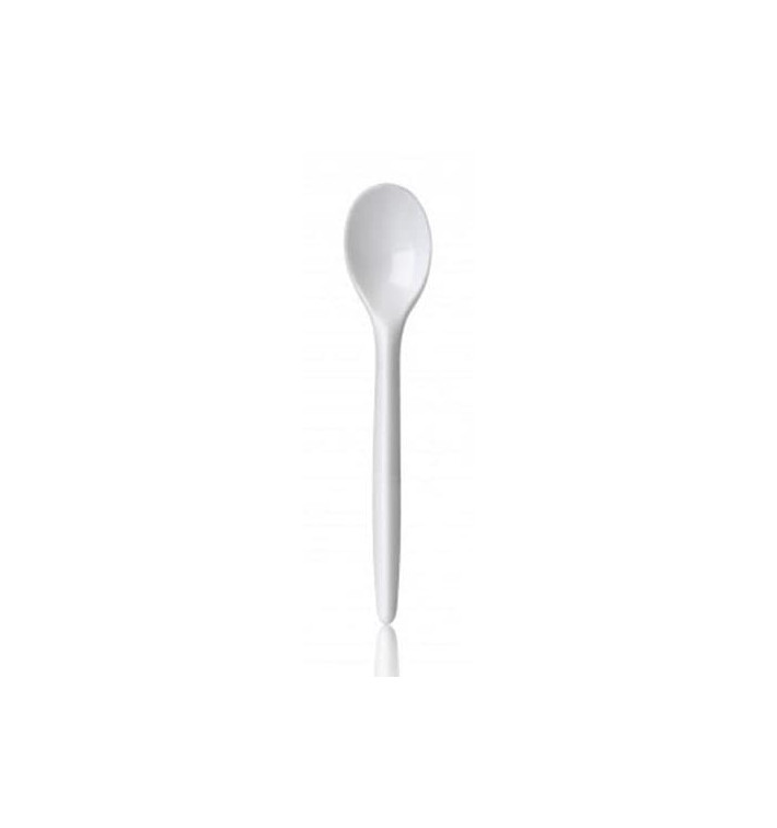 Plastic Teaspoon PS "Luxury" White 12,3cm (2000 Units) Plastic Teaspoon PS "Luxury" White 12,3cm (2000 Units)