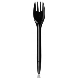 Plastic Fork PS "Luxury" Black 17,5 cm (2000 Units)