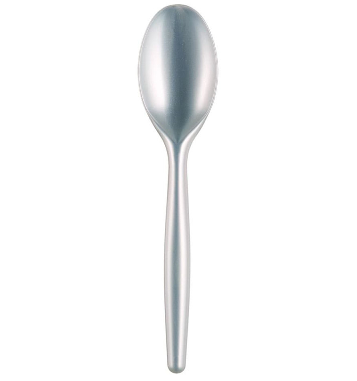 Plastic Spoon PS "Easy" White Pearl 18,5 cm (20 Units) Plastic Spoon PS "Easy" White Pearl 18,5 cm (20 Units)