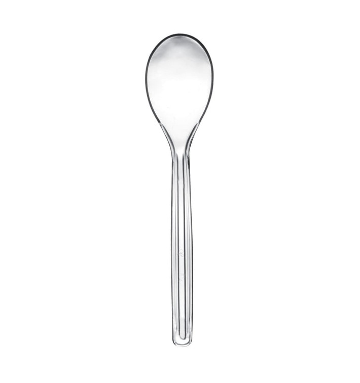 Plastic Teaspoon PS "Easy" Clear 12cm (3000 Units) Plastic Teaspoon PS "Easy" Clear 12cm (3000 Units)