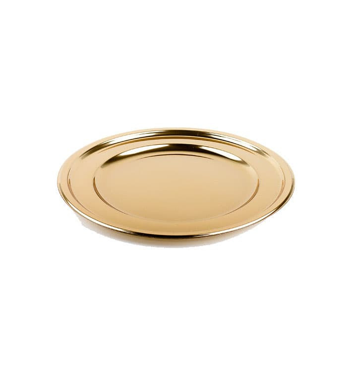 Plastic Charger Plate Round Shape Gold 30 cm (5 Units) Plastic Charger Plate Round Shape Gold 30 cm (5 Units)