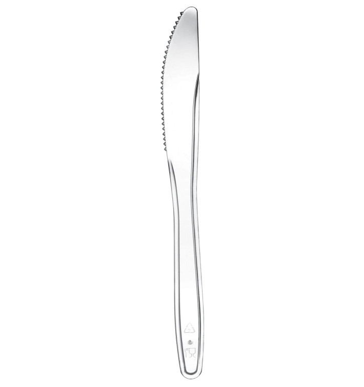 Plastic Knife PS "Easy" Clear 17,5cm (100 Units) Plastic Knife PS "Easy" Clear 17,5cm (100 Units)