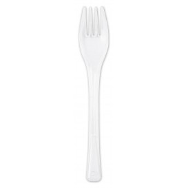 Plastic Fork PS "Fly" White 14cm (3000 Units)
