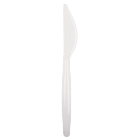 Plastic Knife PS "Easy" White 18,5cm (20 Units) 