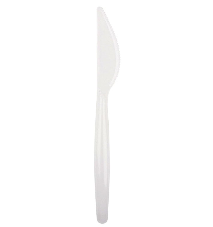 Plastic Knife PS "Easy" White 18,5cm (500 Units) Plastic Knife PS "Easy" White 18,5cm (500 Units)