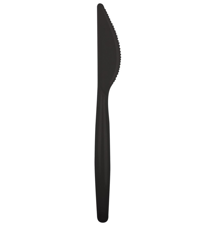Plastic Knife PS "Easy" Black 18,5cm (20 Units) Plastic Knife PS "Easy" Black 18,5cm (20 Units)