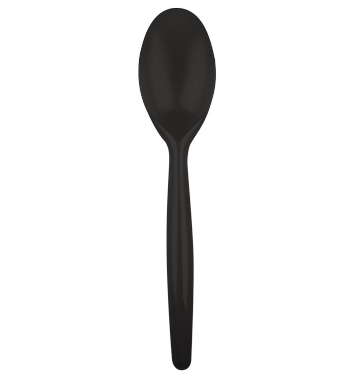 Plastic Spoon PS "Easy" Black 18,5 cm (500 Units)