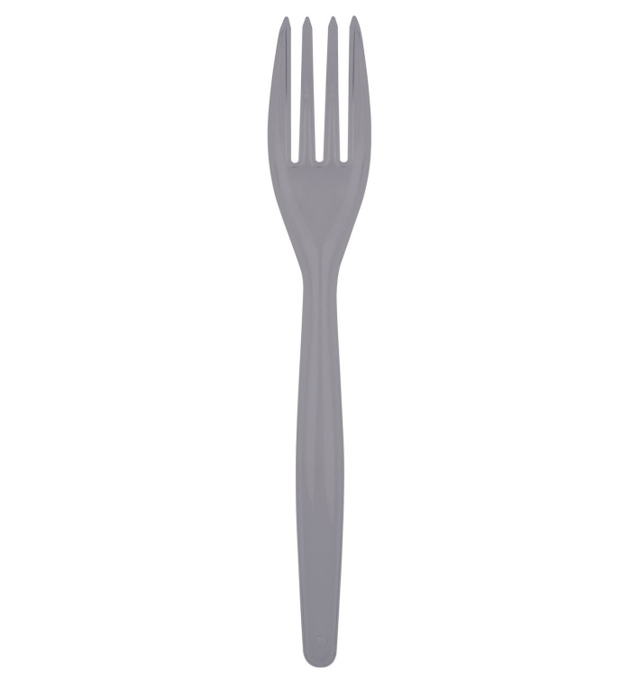 Plastic Fork PS "Easy" Grey 18cm (20 Units) Plastic Fork PS "Easy" Grey 18cm (20 Units)