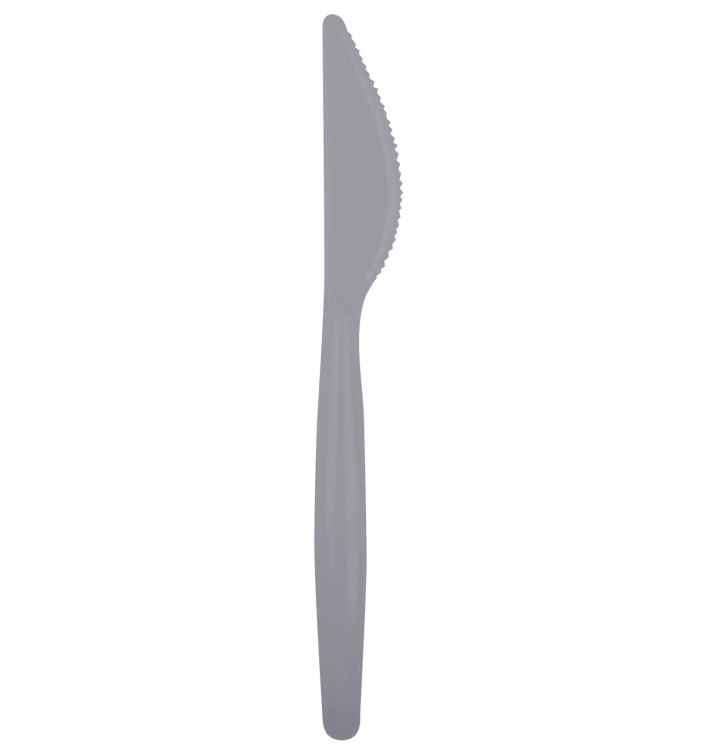 Plastic Knife PS "Easy" Grey 18,5cm (20 Units) Plastic Knife PS "Easy" Grey 18,5cm (20 Units)