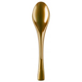 Plastic Spoon PS "Fly" Gold 14,5cm (50 Units) 
