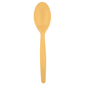 Plastic Spoon PS "Easy" Gold 18,5 cm (20 Units) 