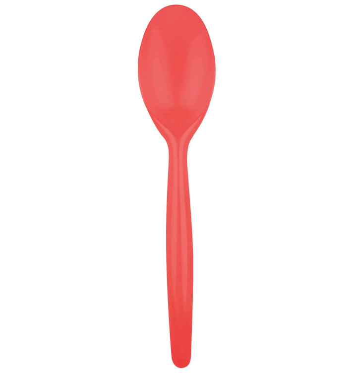 Plastic Spoon PS "Easy" Red 18,5 cm (20 Units) Plastic Spoon PS "Easy" Red 18,5 cm (20 Units)