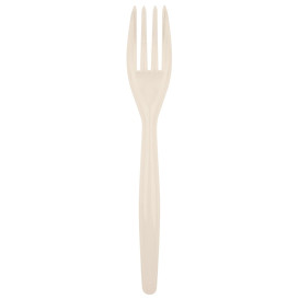 Plastic Fork PS "Easy" Cream 18cm (20 Units) 