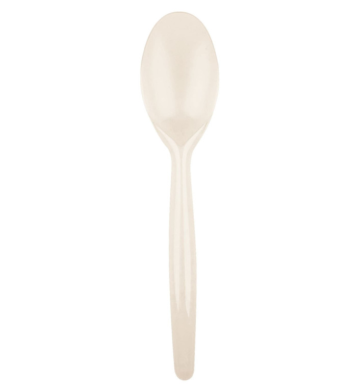 Plastic Spoon PS "Easy" Cream 18,5 cm (20 Units) Plastic Spoon PS "Easy" Cream 18,5 cm (20 Units)