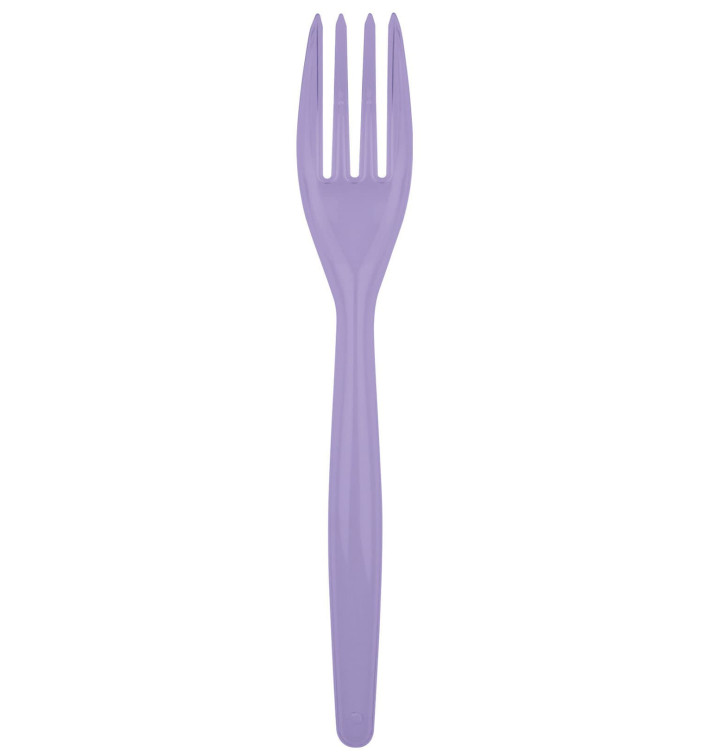 Plastic Fork PS "Easy" Lilac 18cm (500 Units)