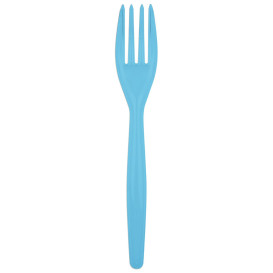 Plastic Fork PS "Easy" Turquoise 18cm (20 Units) 