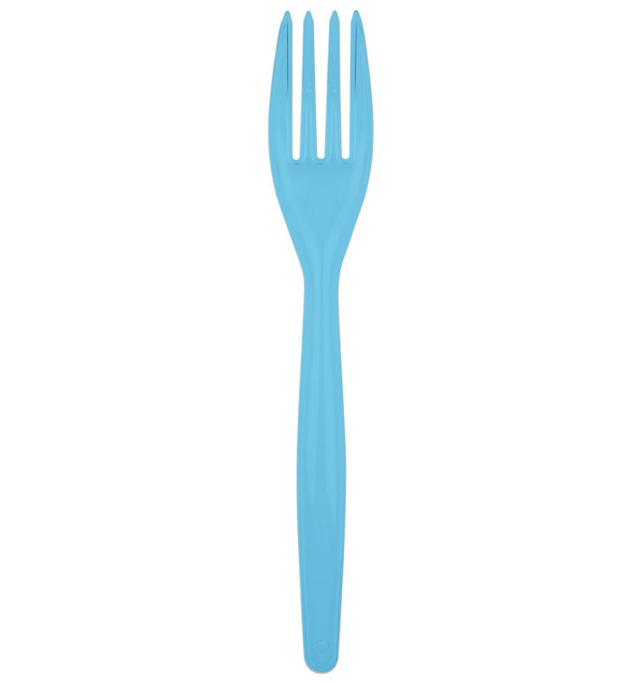 Plastic Fork PS "Easy" Turquoise 18cm (20 Units) Plastic Fork PS "Easy" Turquoise 18cm (20 Units)