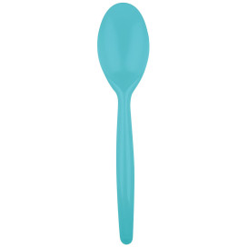 Plastic Spoon PS "Easy" Turquoise 18,5 cm (20 Units) 