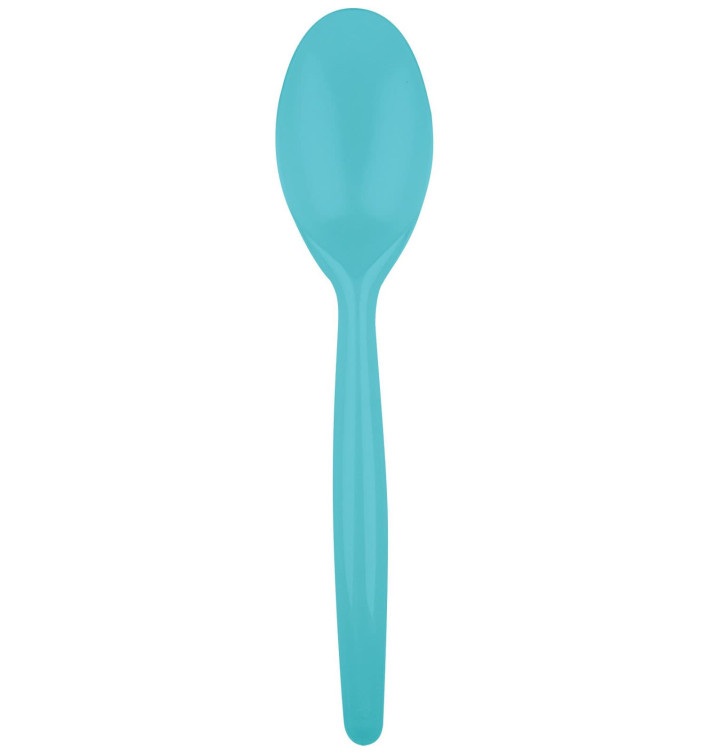 Plastic Spoon PS "Easy" Turquoise 18,5 cm (20 Units) Plastic Spoon PS "Easy" Turquoise 18,5 cm (20 Units)