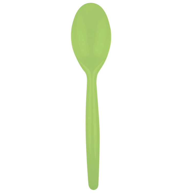Plastic Spoon PS "Easy" Lime Green 18,5 cm (20 Units) Plastic Spoon PS "Easy" Lime Green 18,5 cm (20 Units)