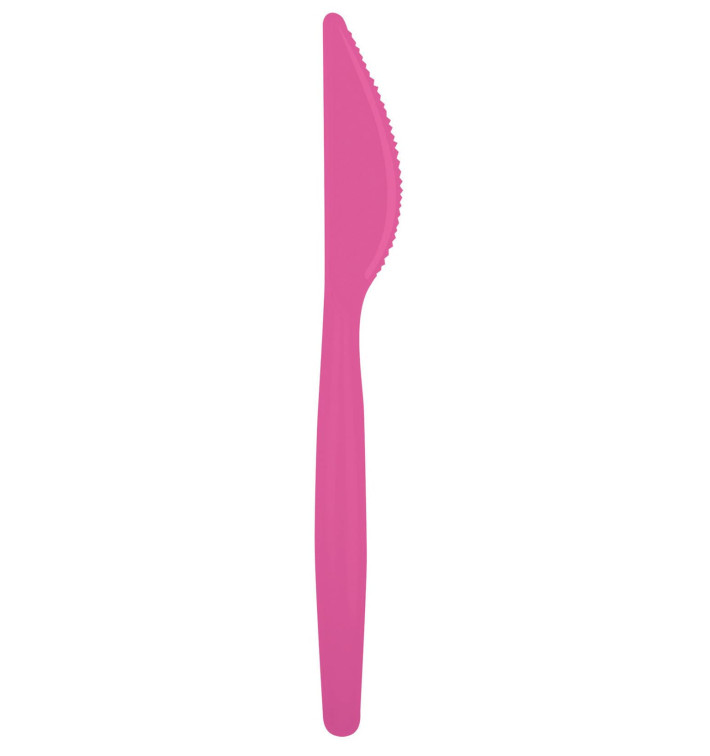 Plastic Knife PS "Easy" Fuchsia 18,5cm (20 Units) Plastic Knife PS "Easy" Fuchsia 18,5cm (20 Units)