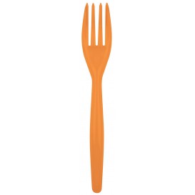 Plastic Fork PS "Easy" Orange 18cm (20 Units) 