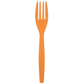 Plastic Fork PS "Easy" Orange 18cm (500 Units)